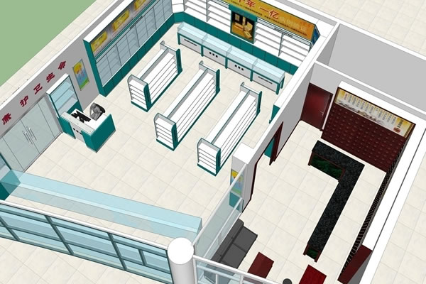 藥店內(nèi)部布局風(fēng)水裝修圖片